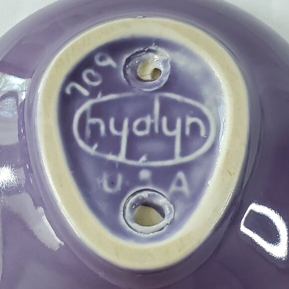 Vintage Hyalyn Purple Ceramic Ashtray #709 Mid-Century Modern Style USA - Picture 6 of 9